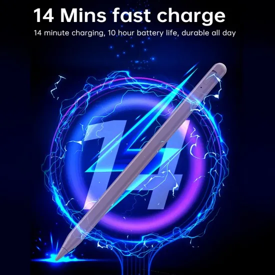 Stylus Pen pentru Tableta, Bluetooth, Type-C, 125mAh - Techsuit (AC10SH) - Lily White Stylus Pen pentru Tableta, Bluetooth, Type-C, 125mAh - Techsuit (AC10SH) - Lily White