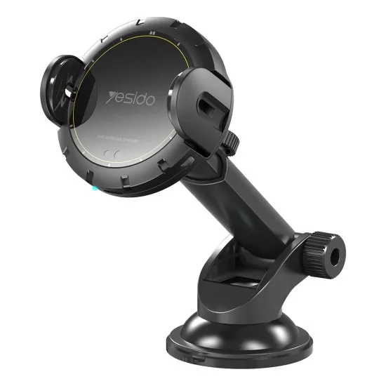 Suport Auto Universal cu Incarcare Wireless 15W - Yesido Extendable Arm (C77) - Black Suport Auto Universal cu Incarcare Wireless 15W - Yesido Extendable Arm (C77) - Black