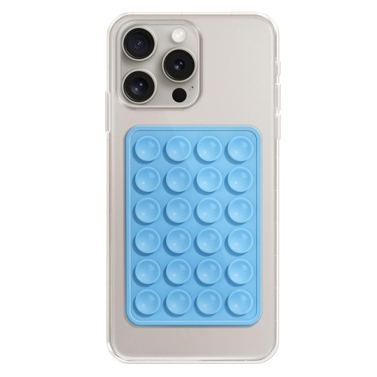 Suport cu Ventuze pentru Telefon, Dreptunghiular - Techsuit (SE-PAD) - Bleu