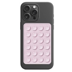 Suport cu Ventuze pentru Telefon, Dreptunghiular - Techsuit (SL-PAD) - Light Pink Suport cu Ventuze pentru Telefon, Dreptunghiular - Techsuit (SL-PAD) - Light Pink