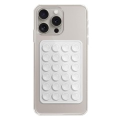 Suport cu Ventuze pentru Telefon, Dreptunghiular - Techsuit (SW-PAD) - White Suport cu Ventuze pentru Telefon, Dreptunghiular - Techsuit (SW-PAD) - White