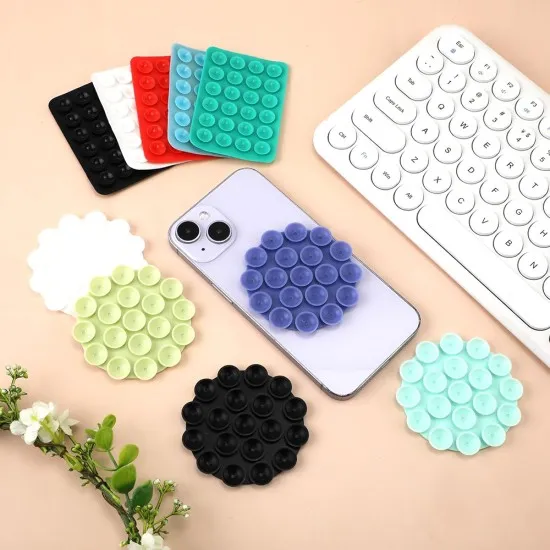 Suport cu Ventuze pentru Telefon, Rotund - Techsuit (SC-CUP) - Cyan Suport cu Ventuze pentru Telefon, Rotund - Techsuit (SC-CUP) - Cyan
