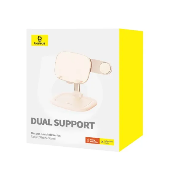 Suport de Birou pentru Tableta si Telefon - Baseus Seashell (B10451501411-00) - Baby Pink Suport de Birou pentru Tableta si Telefon - Baseus Seashell (B10451501411-00) - Baby Pink