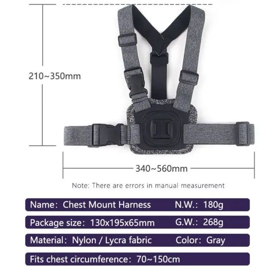 Suport pentru Camera cu Prindere la Piept - Techsuit (JX-002) - Gray Suport pentru Camera cu Prindere la Piept - Techsuit (JX-002) - Gray