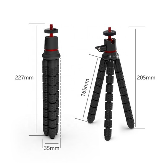 Suport pentru Camera - Techsuit Octopus Tripod (JX-004) - Black