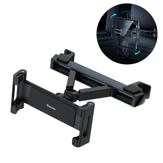 Suport pentru Tableta, Telefon cu prindere pe Tetiera - Baseus JoyRide Pro (SUTQ000001) - Black Suport pentru Tableta, Telefon cu prindere pe Tetiera - Baseus JoyRide Pro (SUTQ000001) - Black
