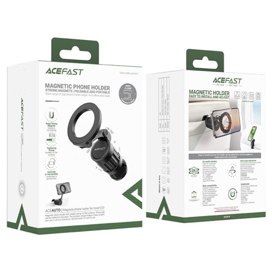Suport pentru Telefon cu Magnet, Adjustable, Wide Compatibility - Acefast (E23) - Black