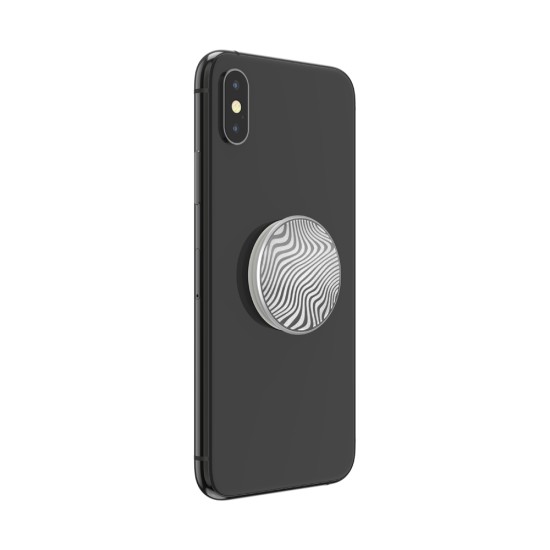 Suport pentru telefon - Popsockets PopGrip - Terrain Wave metalic