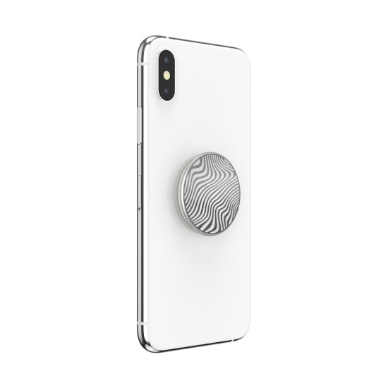 Suport pentru telefon - Popsockets PopGrip - Terrain Wave metalic