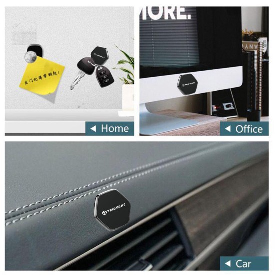 Suport Telefon Auto Magnetic pentru Bord, Birou cu 2 Placute Magnetice, Forma Hexagonala - Techsuit Tiny Series (HOLD210-C) - Black Suport Telefon Auto Magnetic pentru Bord, Birou cu 2 Placute Magnetice, Forma Hexagonala - Techsuit Tiny Series (HOLD210-C) - Black