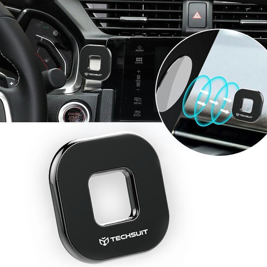 Suport Telefon Auto Magnetic pentru Bord cu 2 Placute Magnetice, Forma Patrulatera - Techsuit Tiny Series (HOLD210) - Black Suport Telefon Auto Magnetic pentru Bord cu 2 Placute Magnetice, Forma Patrulatera - Techsuit Tiny Series (HOLD210) - Black