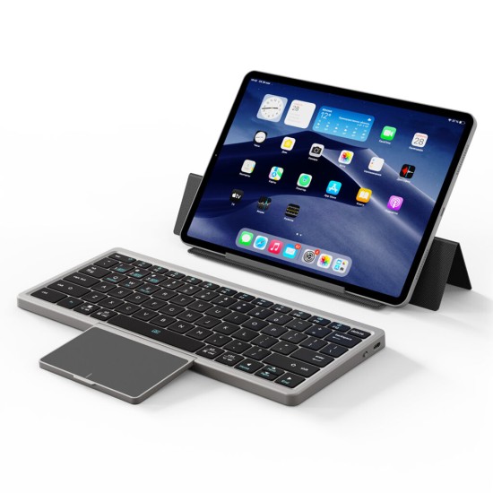 Tastatura Bluetooth cu Husa - Dux Ducis - Keyboard OK Series - Gray