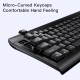 Tastatura ergonomica wireless + remote mouse - Yesido (KB12) - Black