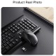 Tastatura ergonomica wireless + remote mouse - Yesido (KB12) - Black