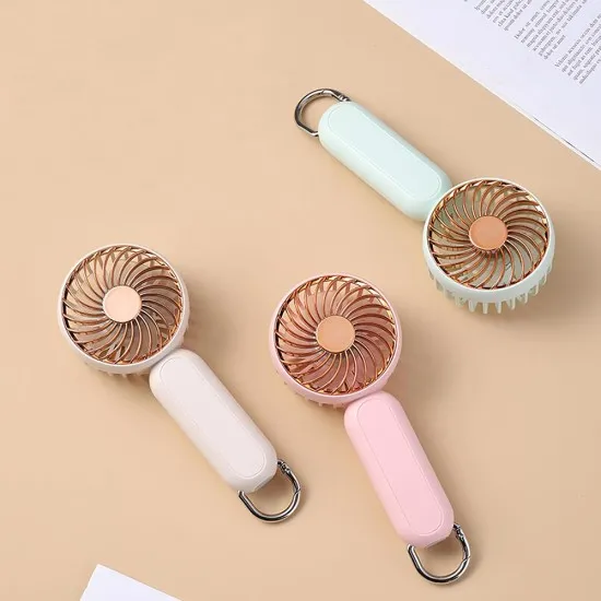Ventialor Portabil cu Port USB, 3 Viteze, 1200mAh - Techsuit (A217) - Gold Pink Ventialor Portabil cu Port USB, 3 Viteze, 1200mAh - Techsuit (A217) - Gold Pink