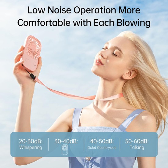 Ventilator Portabil 2000mAh -JisuLife (FA49) - Pink Ventilator Portabil 2000mAh -JisuLife (FA49) - Pink