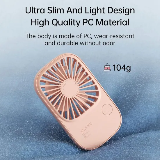 Ventilator Portabil 2000mAh -JisuLife (FA49) - Pink Ventilator Portabil 2000mAh -JisuLife (FA49) - Pink
