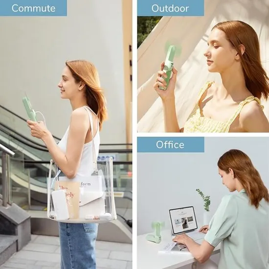 Ventilator Portabil 2000mAH, USB - JisuLife (F8) - Green Ventilator Portabil 2000mAH, USB - JisuLife (F8) - Green