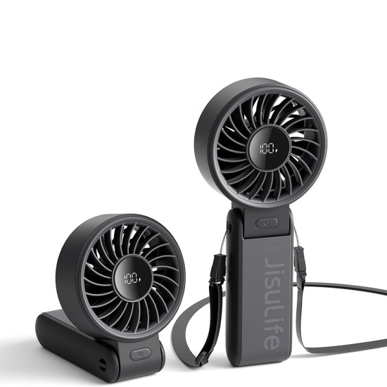 Ventilator Portabil 3600mAh cu Display Digital - JisuLife (Life7) - Black Ventilator Portabil 3600mAh cu Display Digital - JisuLife (Life7) - Black