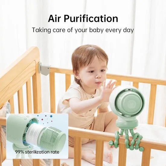Ventilator Portabil 4000mAh - JisuLife (Life2) - Green Ventilator Portabil 4000mAh - JisuLife (Life2) - Green