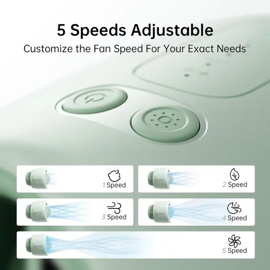 Ventilator Portabil 4000mAh - JisuLife (Life2) - Green Ventilator Portabil 4000mAh - JisuLife (Life2) - Green