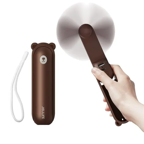 Ventilator Portabil 4500mAh cu Acumulator - JisuLife (F8X) - Brown Ventilator Portabil 4500mAh cu Acumulator - JisuLife (F8X) - Brown