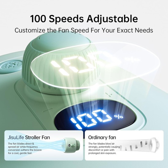 Ventilator Portabil 5000mAh - JisuLife (Life2S) - Green Ventilator Portabil 5000mAh - JisuLife (Life2S) - Green