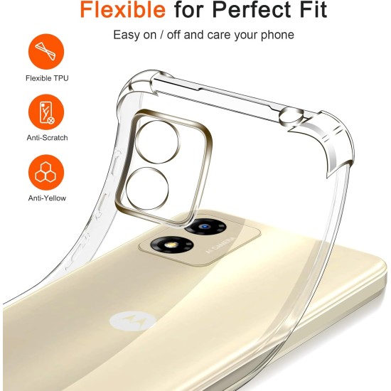Husa Anti soc, transparenta compatibila cu Motorola E13