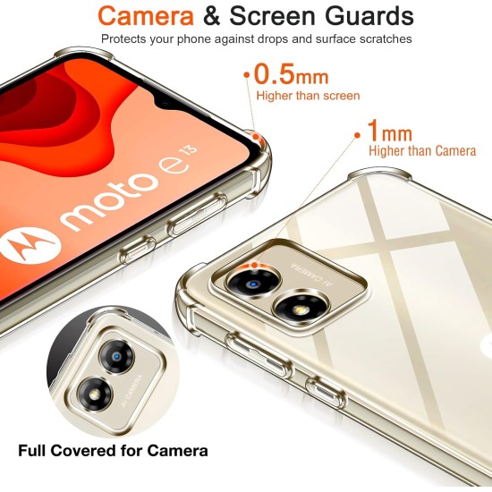 Husa Anti soc, transparenta compatibila cu Motorola E13