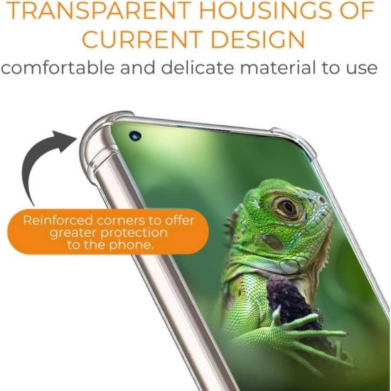 Husa Anti soc, transparenta compatibila cu Motorola E22