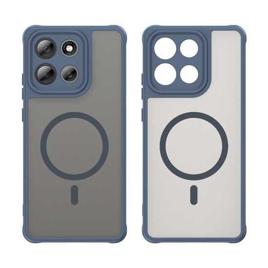 Husa pentru Motorola Moto G86, Matte, compatibila cu MagSafe, Protectie 360, Anti-Soc, Albastru