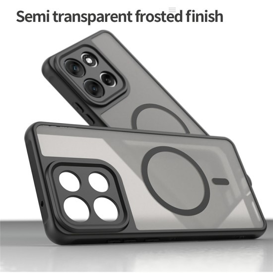 Husa pentru Motorola Edge 50 Neo, Matte, compatibila cu MagSafe, Protectie 360, Anti-Soc, Negru