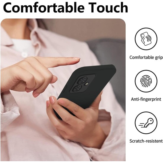 Husa Soft Touch, slim, ALC Mobile, anti soc, compatibila cu Motorola G54, Negru Tpu