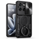 Husa Compatibila cu Motorola Edge 70 Fusion, Antisoc, Inel Rotativ 360, Stand, Protectie Camera, Negru, ALC MOBILE
