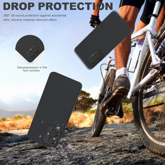 Husa Soft Touch, slim, ALC Mobile, anti soc, compatibila cu Motorola G54, Negru Tpu
