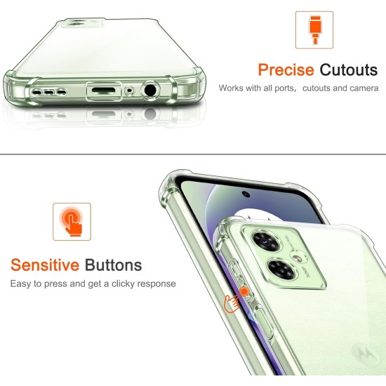 Husa Anti soc, transparenta compatibila cu Motorola G54 5G Husa Anti soc, transparenta compatibila cu Motorola G54 5G