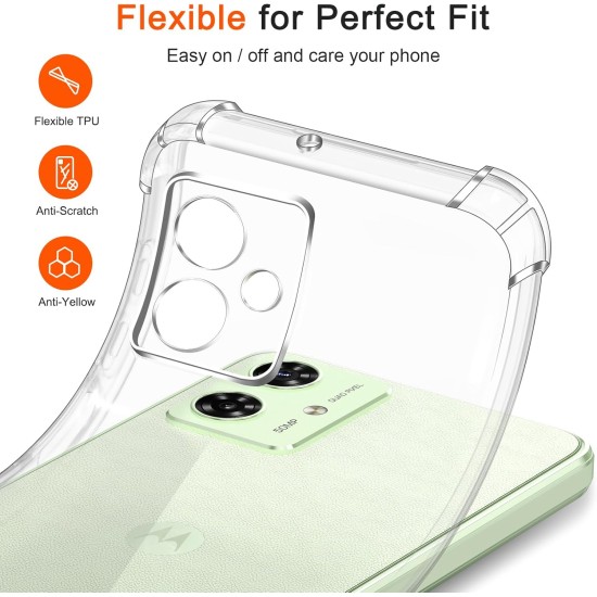 Husa Anti soc, transparenta compatibila cu Motorola G54 5G Husa Anti soc, transparenta compatibila cu Motorola G54 5G