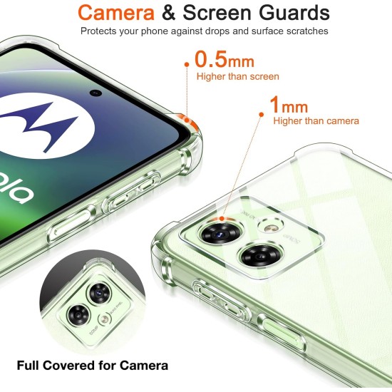 Husa Anti soc, transparenta compatibila cu Motorola G54 5G Husa Anti soc, transparenta compatibila cu Motorola G54 5G
