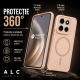 Husa pentru Motorola Edge 70, Matte MagSafe, Protectie 360, Anti-Soc, Protectie Camera, Bej Nude