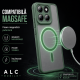 Husa pentru Motorola Edge 70, Matte MagSafe, Protectie 360, Anti-Soc, Protectie Camera, Verde