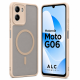 Husa pentru Motorola G06, Matte MagSafe, Protectie 360, Anti-Soc, Protectie Camera, Bej Nude
