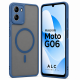 Husa pentru Motorola G06, Matte MagSafe, Protectie 360, Anti-Soc, Protectie Camera, Albastru