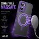 Husa pentru Motorola G06, Matte MagSafe, Protectie 360, Anti-Soc, Protectie Camera, Mov
