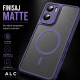 Husa pentru Motorola G06, Matte MagSafe, Protectie 360, Anti-Soc, Protectie Camera, Mov