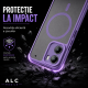 Husa pentru Motorola G06, Matte MagSafe, Protectie 360, Anti-Soc, Protectie Camera, Mov