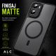 Husa pentru Motorola G06, Matte MagSafe, Protectie 360, Anti-Soc, Protectie Camera, Negru