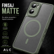 Husa pentru Motorola G06, Matte MagSafe, Protectie 360, Anti-Soc, Protectie Camera, Verde