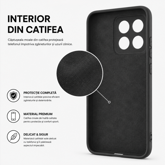 Husa Soft Touch, slim, ALC Mobile, anti soc, compatibila cu Motorola Edge 70 Fusion, Negru Tpu