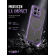 Husa pentru OPPO Reno 16 F, Matte, compatibila cu MagSafe, Protectie 360, Anti-Soc, Mov