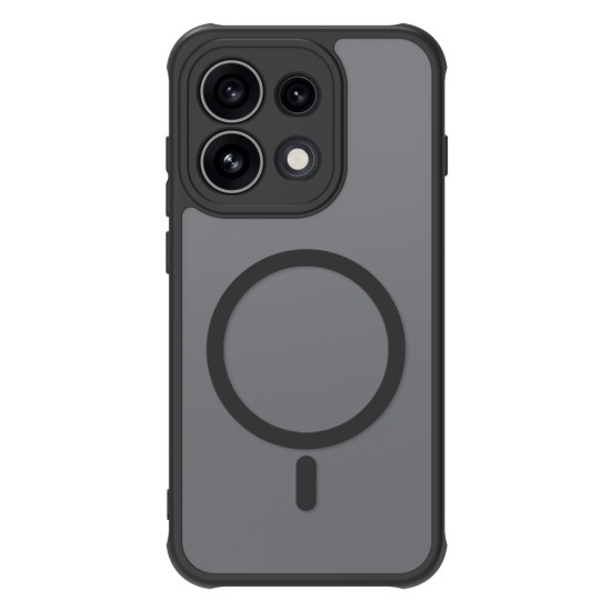 Husa pentru OPPO Reno 16 F, Matte, compatibila cu MagSafe, Protectie 360, Anti-Soc, Negru